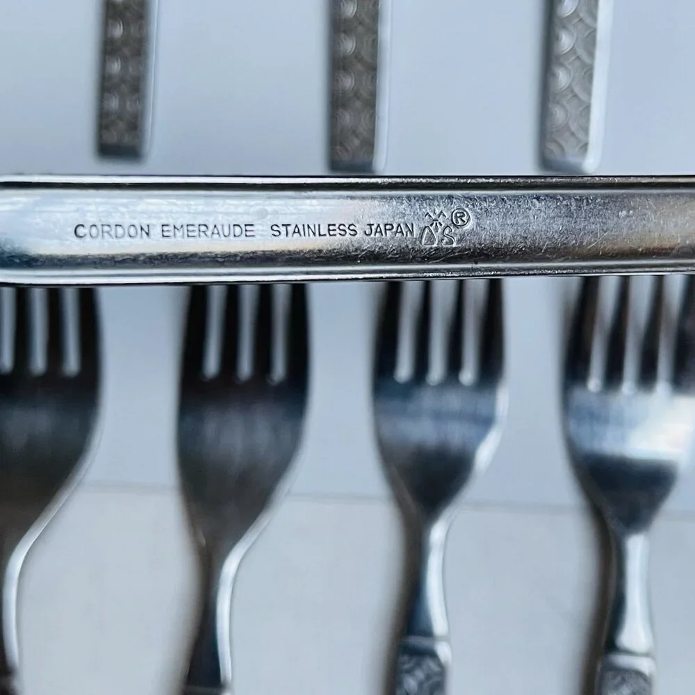 Cordon Emeraude Japan Stainless Steel Flatware Dinner Spoon Fork‎ Salad Fork